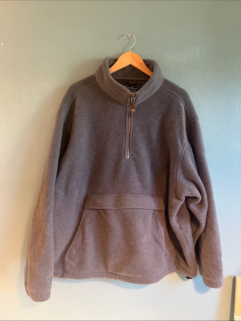 Eddie Bauer Men's Quarter-Zip Fleece Pullover - Charcoal